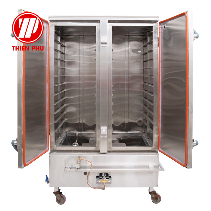 Tủ nấu cơm công nghiệp 24 khay (100kg), dùng gas