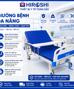 Giường Y Tế 1 Tay Quay HIROSHI ZL-SYA2-I/A01-IV/GYT-C11
