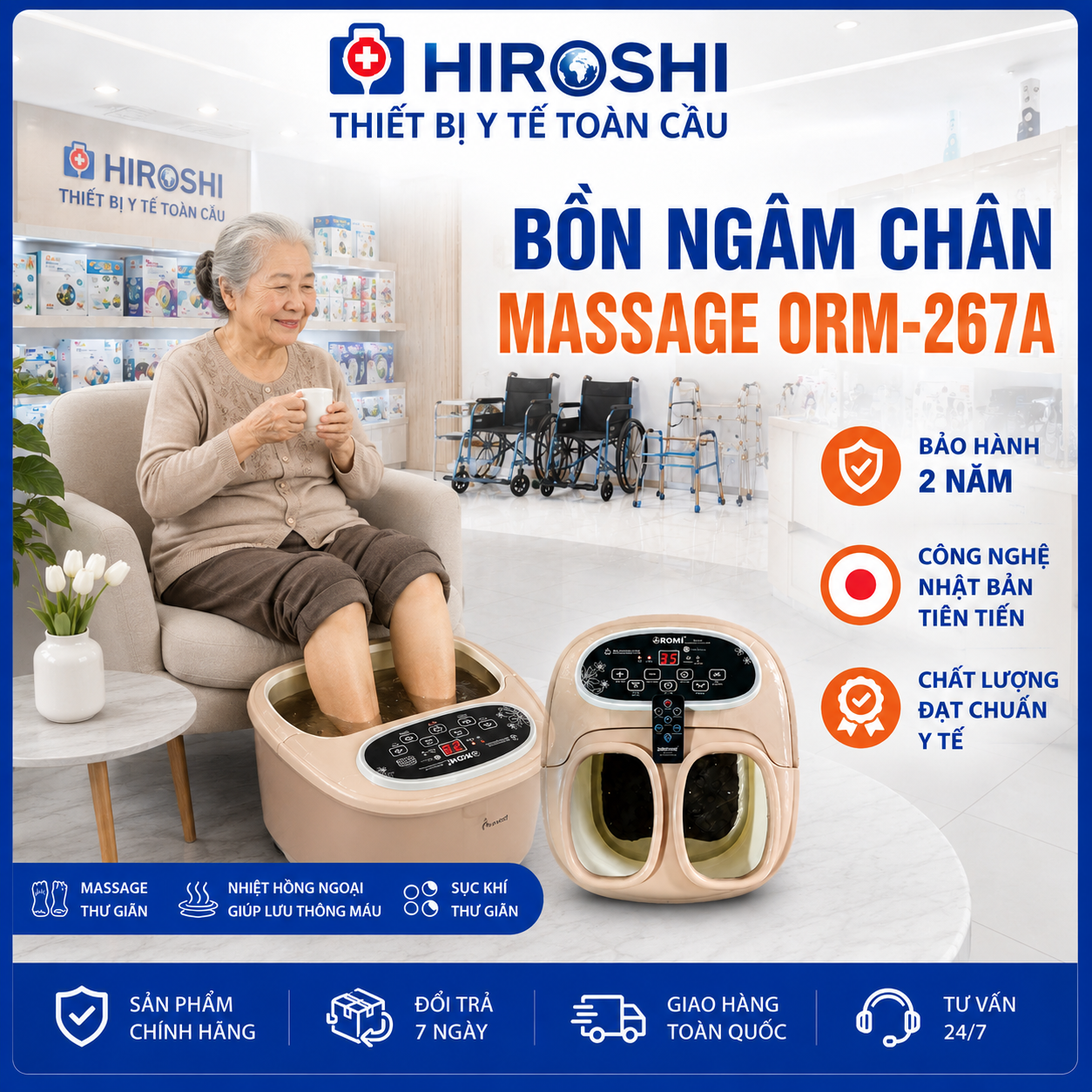 Máy Ngâm Chân Massage Tự Động ORM-267A