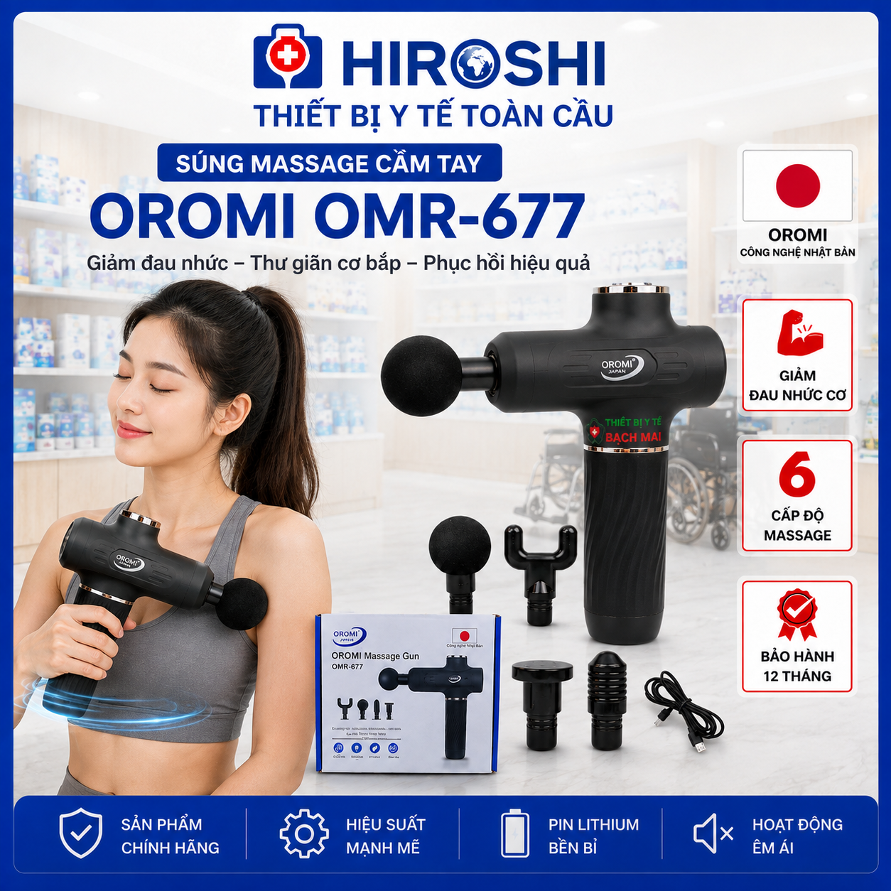 Súng Massage Cầm Tay OMR-677