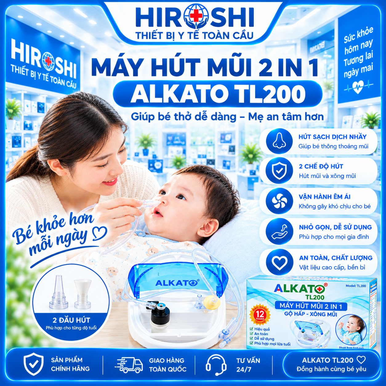 Máy Hút Mụn Và Phun Sương ALKATO TL-200