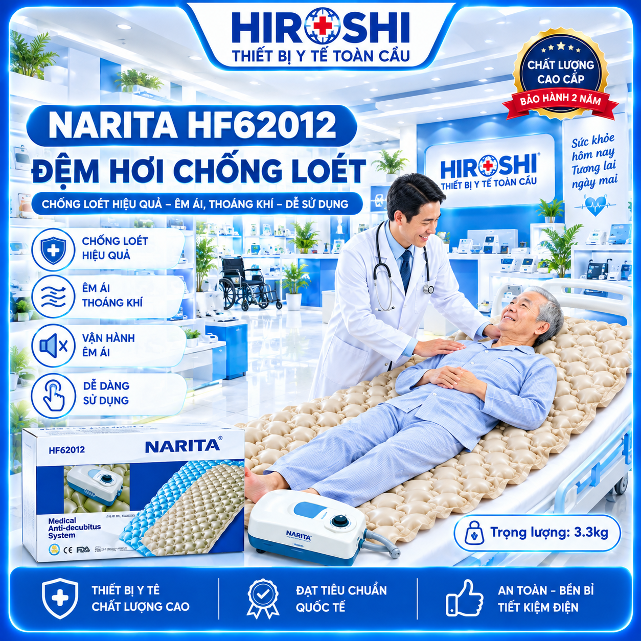 Đệm Hơi Chống Loét NARITA HF62012