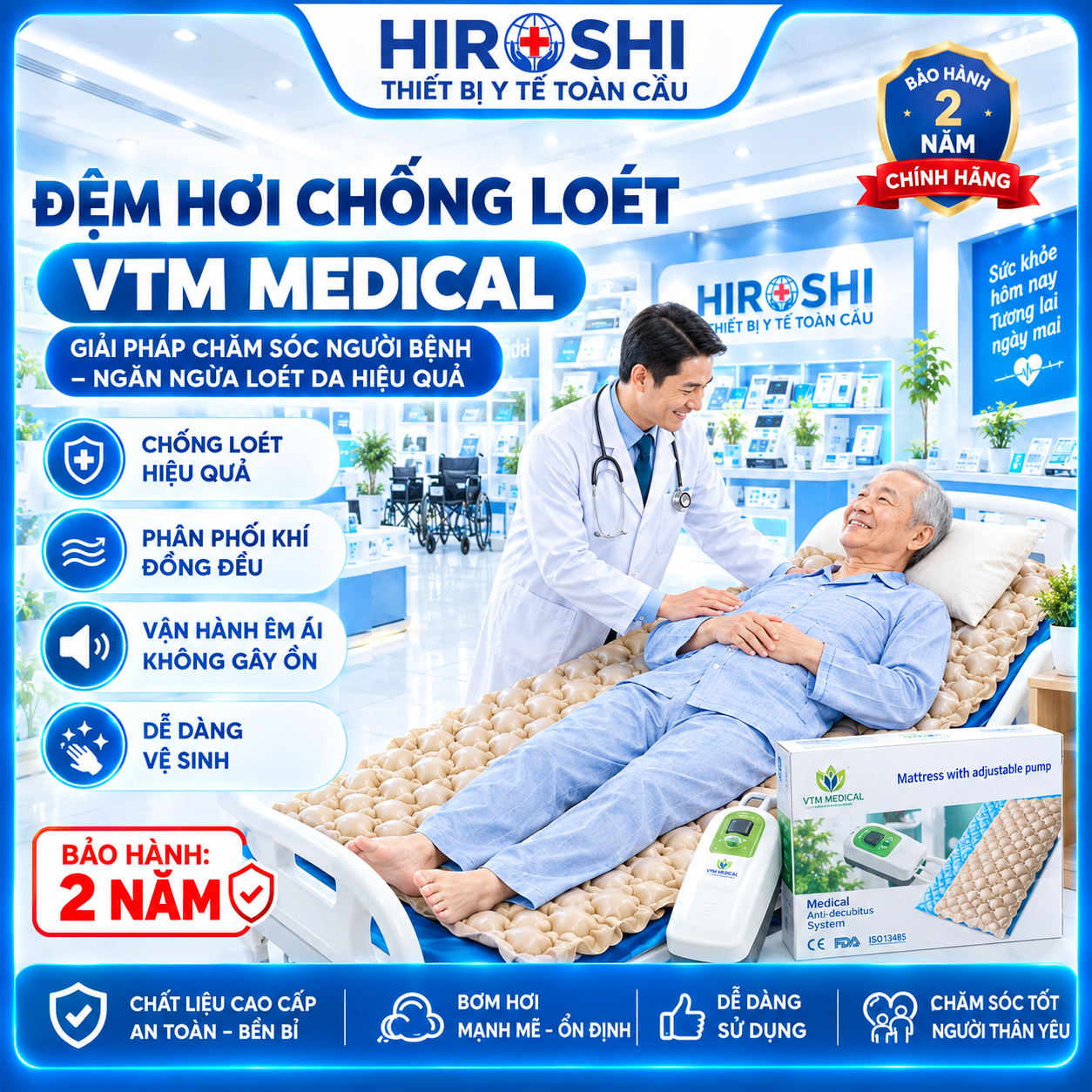Đệm Hơi Chống Loét VTM HF62012