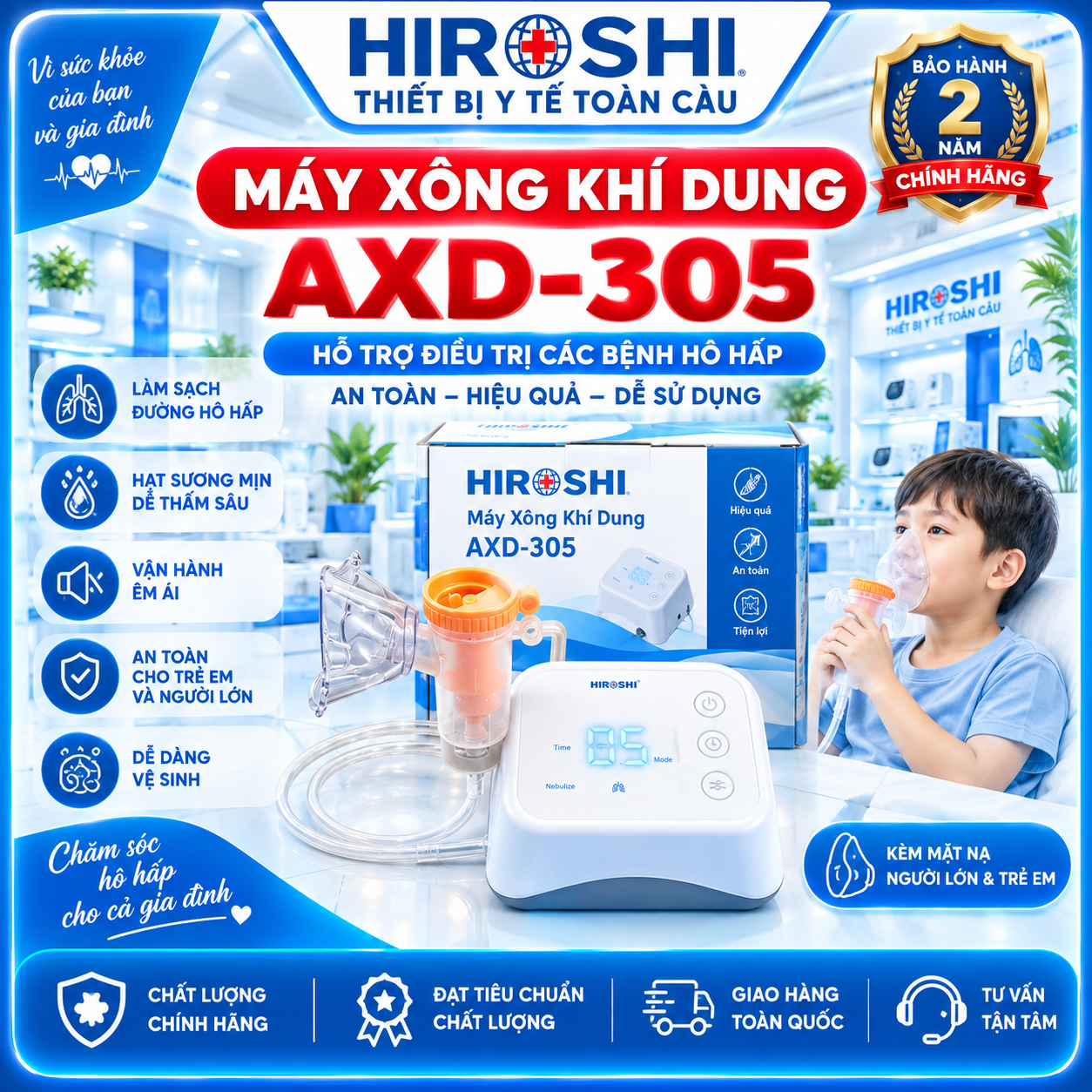 Máy Xông Khí Dung AXD-305