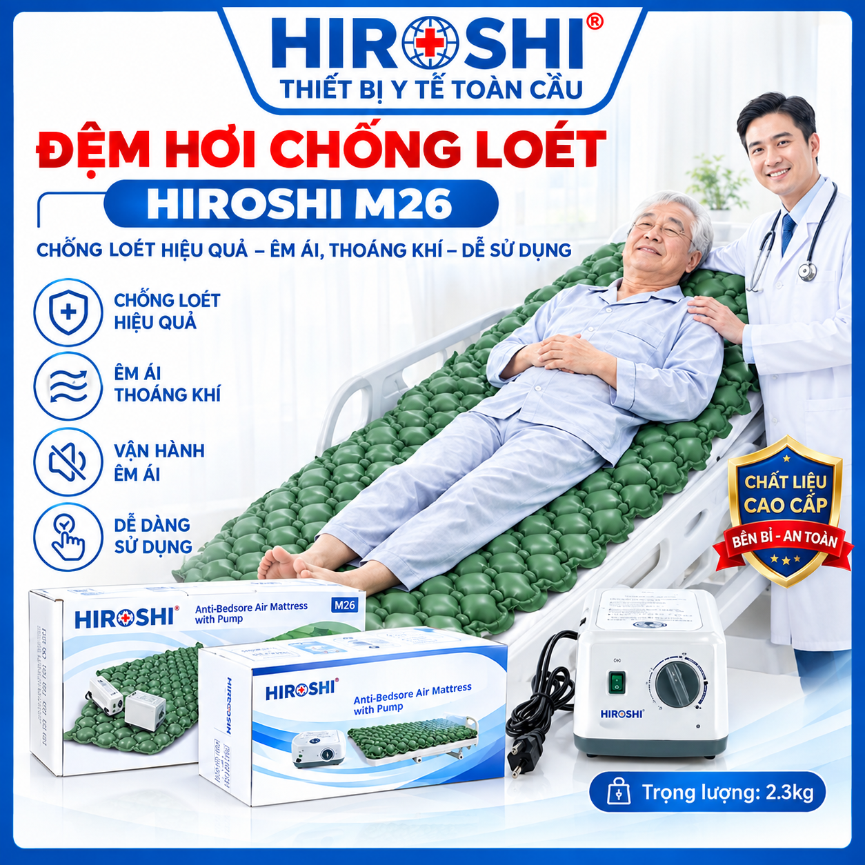 Đệm Hơi Chống Loét HIROSHI M26