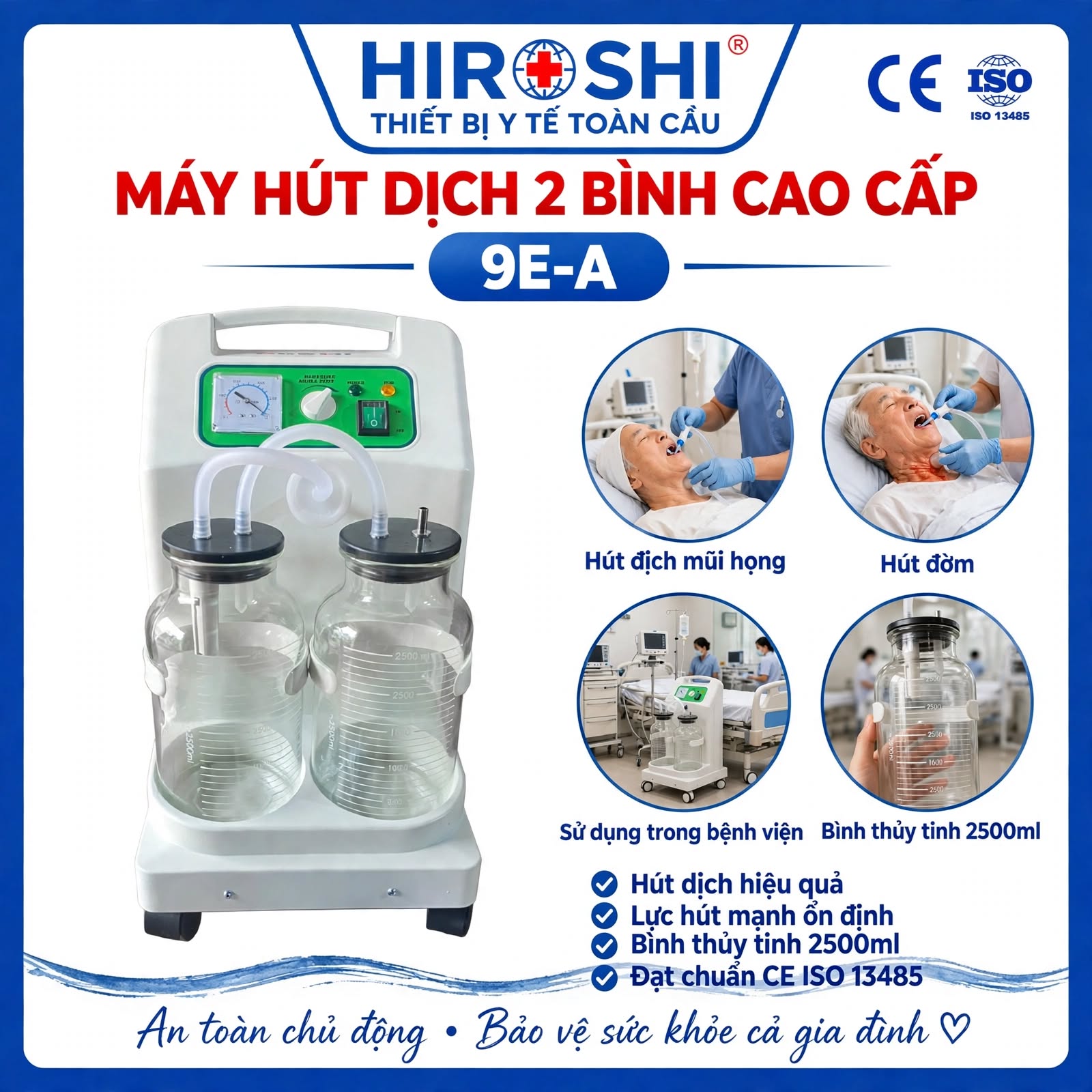 Máy Hút Dịch 2 Bình 9E-A