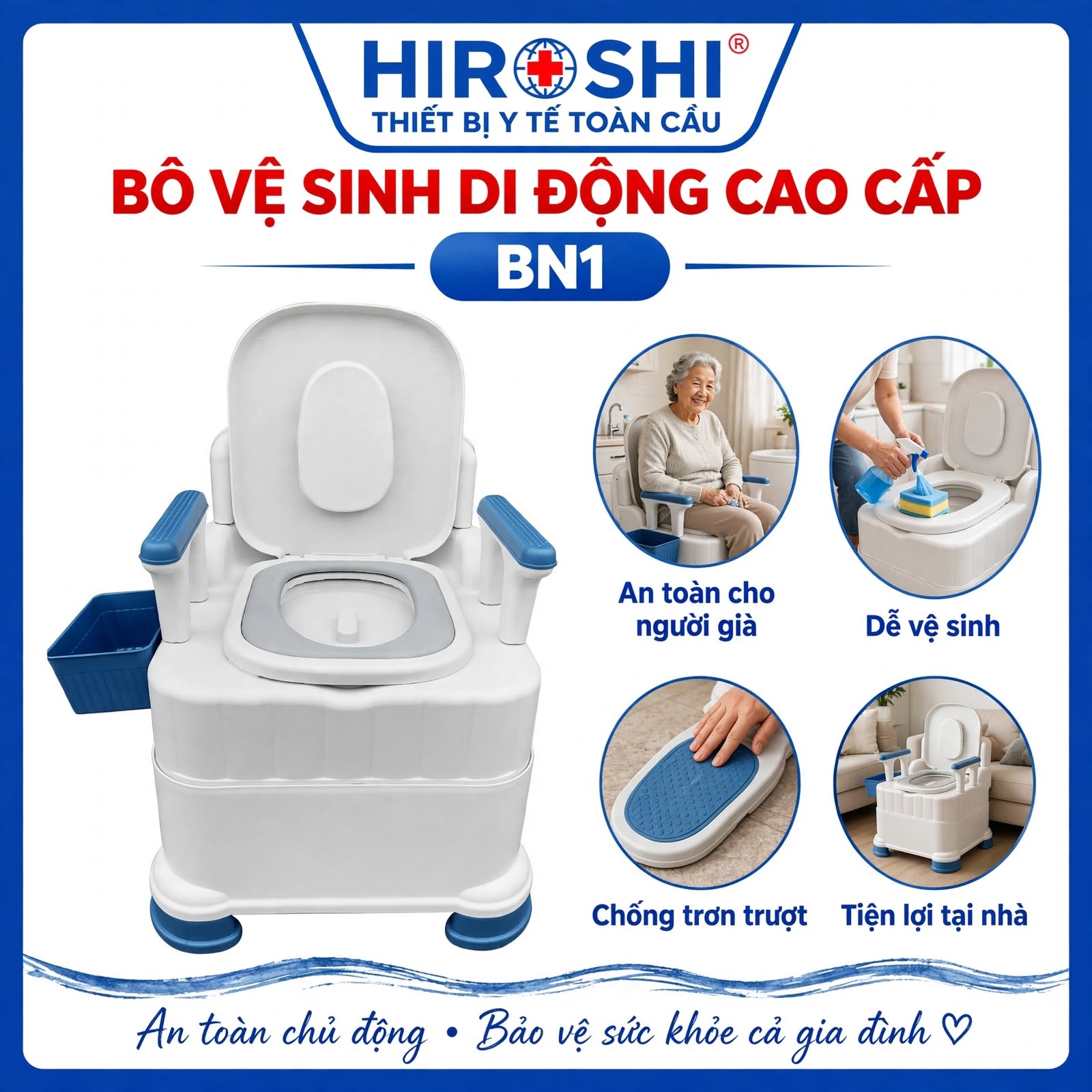 Bô Vệ Sinh Di Động Cao Cấp BN1