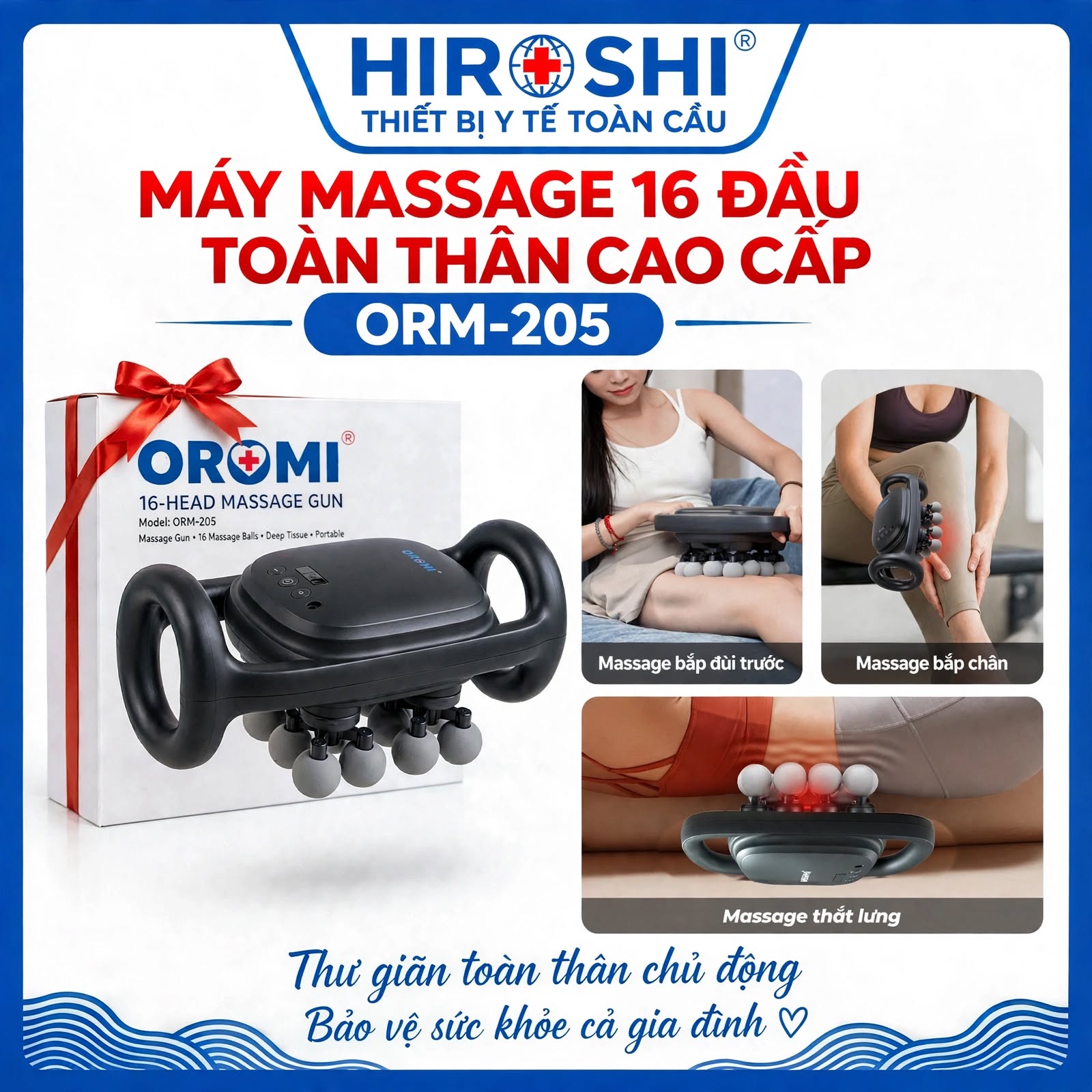 Máy Massage 16 Đầu Toàn Thân Cao Cấp ORM-205
